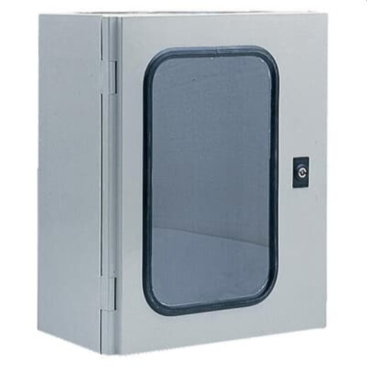 ABB Striebel & John PA641 Schrank mit Fenster 615x415x230 DB ARIA, Doppelbart 3mm, 3-Punktschließung