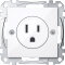 Merten USA-Steckdoseneinsatz MEG2151-0325 15A aktivweiss glänzend