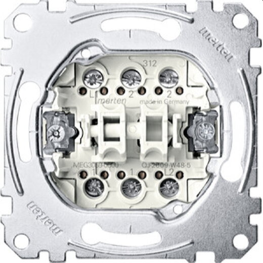 Merten Doppeltastereinsatz MEG3059-0000 2 Wechsel 1polig 10A AC250V