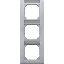 Merten Rahmen 476360 3fach senkrecht aluminium M-PLAN