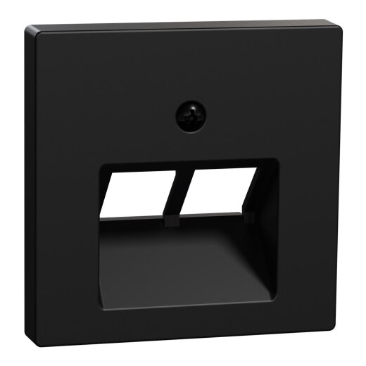 Merten Zentralplatte UAE-Einsatz 2fach schwarz matt System M