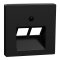 Merten Zentralplatte UAE-Einsatz 2fach schwarz matt System M