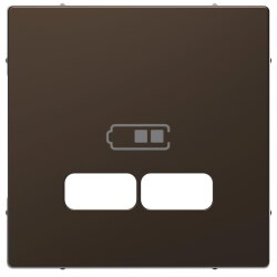 Merten Zentralplatte USB-Ladestationeins. moccametallic