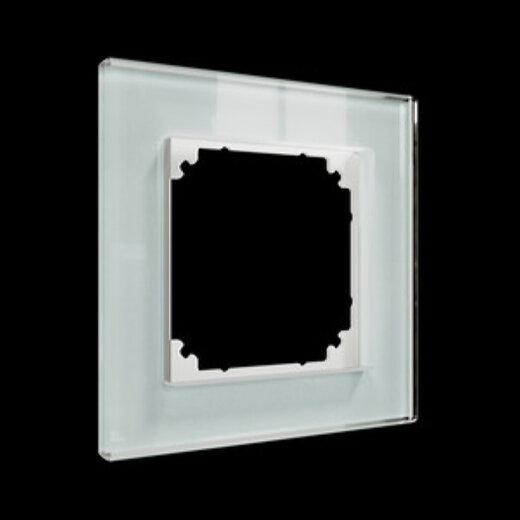 Merten Echtglasrahmen 1fach Kristallweiß M-Plan