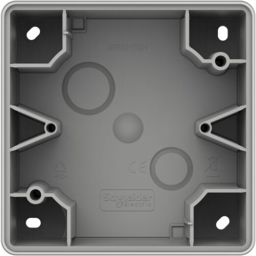 Merten AP-Gehäuse MEG4014-7060 1fach matt silber