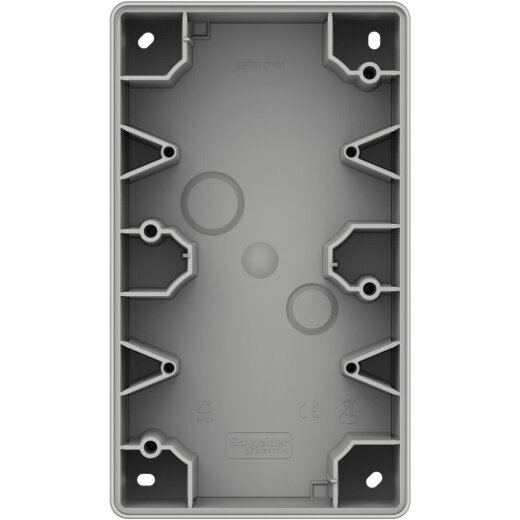 Merten AP-Gehäuse MEG4024-7060 2fach matt silber