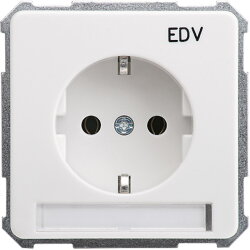 ELSO UP-Steckdoseneinsatz 205114 bedruckt EDV Schriftfeld...