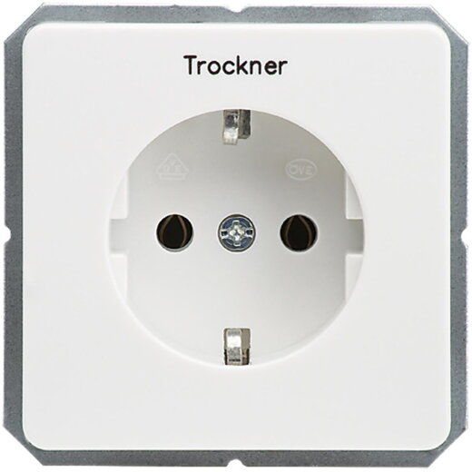 ELSO Steckdoseneinsatz 205134 bedruckt Trockner 16A reinweiß