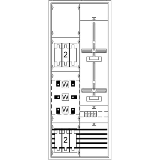 ABB Striebel & John KS4205 Mess- und Wandlerschrank, Aufputz mit Zählerkreuz