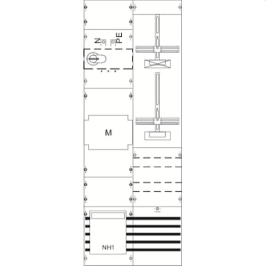 ABB Striebel & John KA4249 Mess- und Wandlerfeld H5/B2 vorverdrahtet mit Zählerkreuz