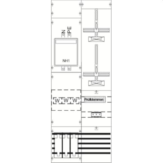 ABB Striebel & John KA4237 Mess- und Wandlerfeld H5/B2 vorverdrahtet mit Zählerkreuz