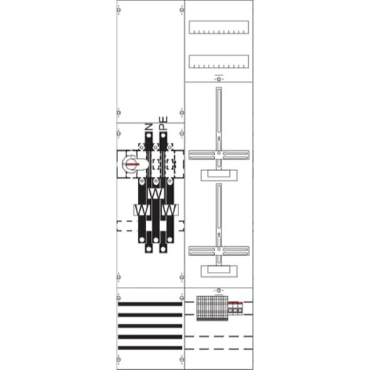 ABB Striebel & John KA4208 Mess- und Wandlerfeld BH5 vorverdrahtet mit Zählerkreuz