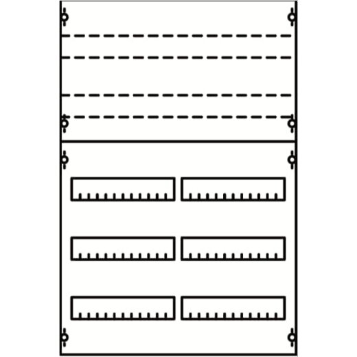 ABB Striebel & John 2V1KA Reiheneinbaugeräte-Modul Reihenabstand 125mm, 5RE / BH1, 2FB