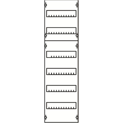 ABB Striebel & John 1V2A Reiheneinbaugeräte-Modul Reihenabstand 125mm, 6RE / BH2, 1FB