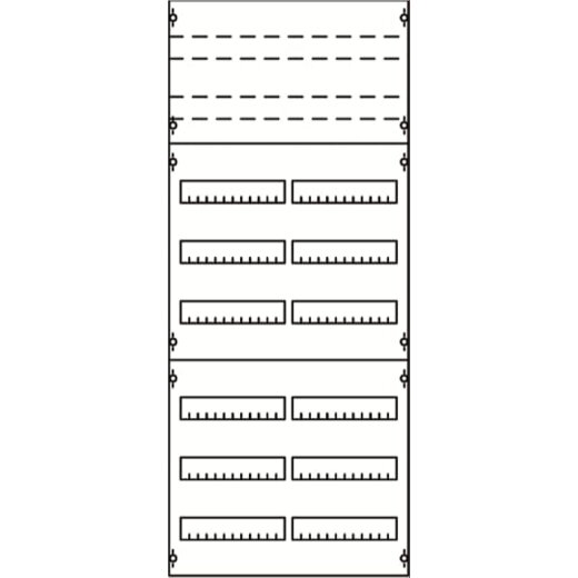 ABB Striebel & John 2V43KA Reiheneinbaugeräte-Modul Reihenabstand 125mm, 8RE / BH4, 2FB