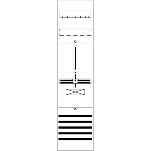 ABB Striebel & John FD17 Zählerfeld ohne Verdrahtung mit Dreipunkt-Befestigung, 7RE