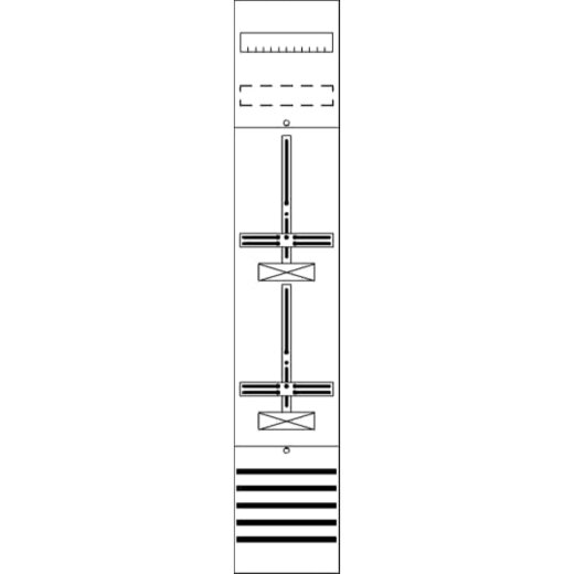 ABB Striebel & John FD19D Zählerfeld ohne Verdrahtung mit Dreipunkt-Befestigung, 9RE