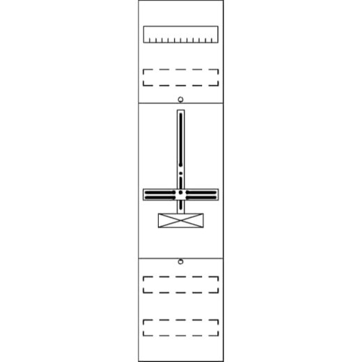 ABB Striebel & John FD17H Zählerfeld ohne Verdrahtung mit Dreipunkt-Befestigung, 7RE