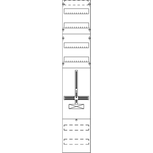 ABB Striebel & John FD19EH Zählerfeld ohne Verdrahtung mit Dreipunkt-Befestigung, 7RE