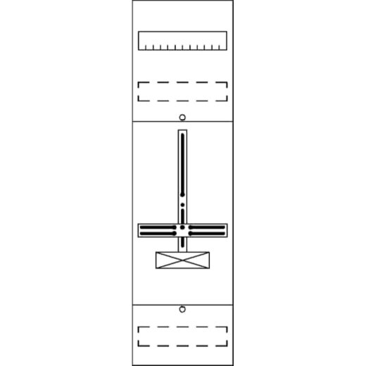 ABB Striebel & John FD16H1 Zählerfeld ohne Verdrahtung mit Dreipunkt-Befestigung, 6RE