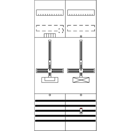 ABB Striebel & John DF27B1A Zählerfeld 7RE 1Z1S vorverdrahtet mit Zählerkreuz