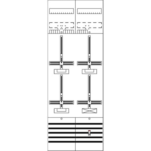 ABB Striebel & John DF29B3A Zählerfeld 9RE 3ZM1R vorverdrahtet mit Zählerkreuz
