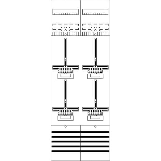 ABB Striebel & John DF29P4 Zählerfeld 9RE 4Z vorverdrahtet mit Zählerkreuz