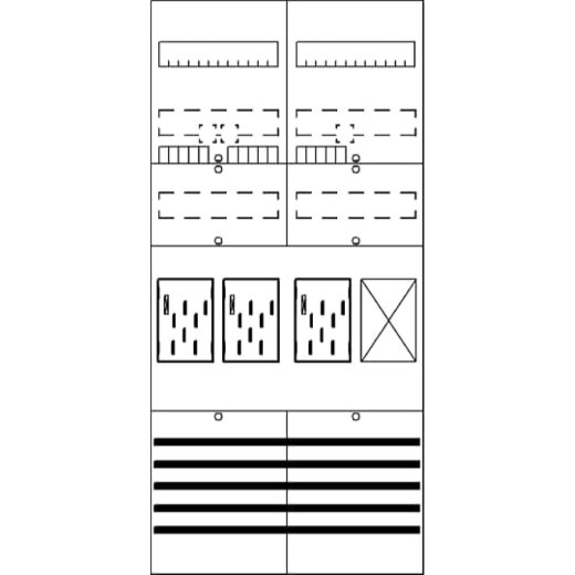 ABB Striebel & John BF27F31 Zählerfeld 7RE Z1R vorverdrahtet mit BKE-I