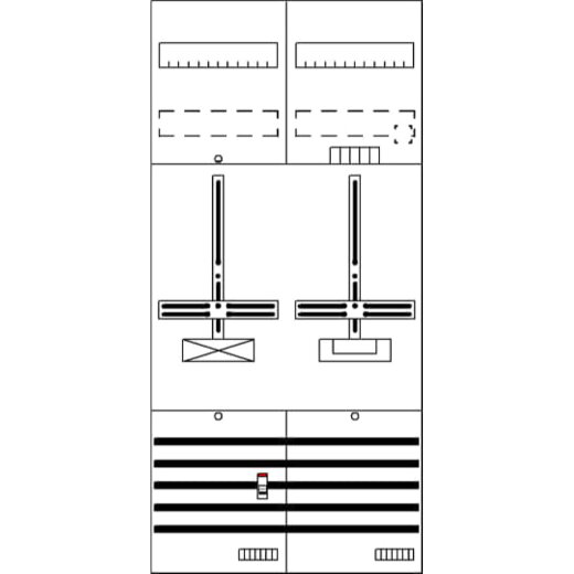ABB Striebel & John DF27G1B Zählerfeld 7RE 1Z1S vorverdrahtet mit Zählerkreuz