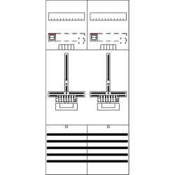 ABB Striebel & John DF27Q2 Zählerfeld 7RE 2Z...