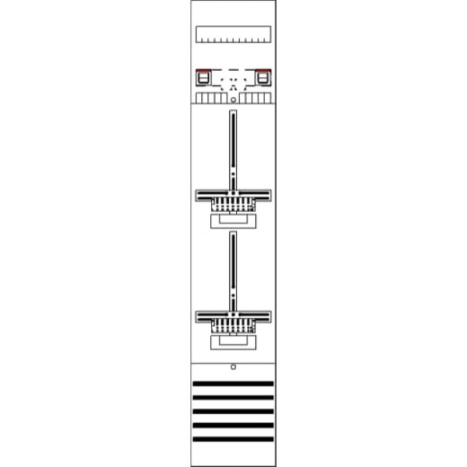 ABB Striebel & John DF19Q2 Zählerfeld 9RE 2Z vorverdrahtet mit Zählerkreuz
