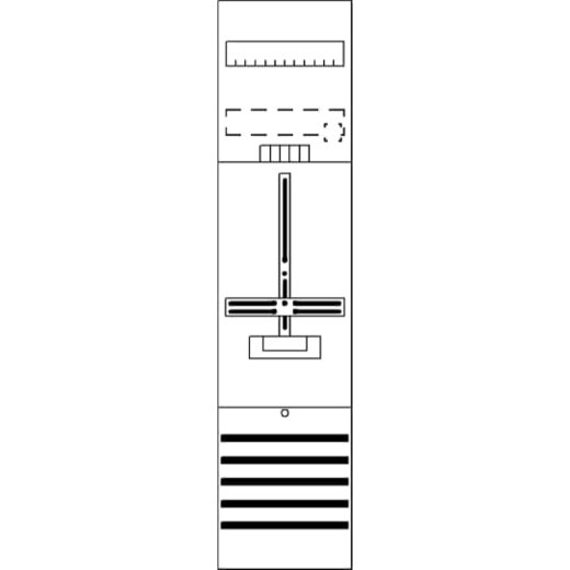 ABB Striebel & John DF17C1 Zählerfeld 7RE 1Z vorverdrahtet mit Zählerkreuz