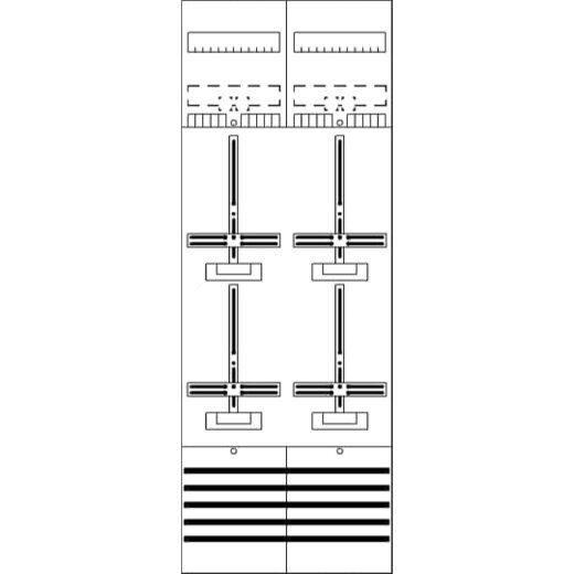 ABB Striebel & John DF29C4 Zählerfeld 9RE 4Z vorverdrahtet mit Zählerkreuz