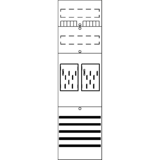 ABB Striebel & John BF16A2 Zählerfeld 6RE 2Z vorverdrahtet mit BKE-I