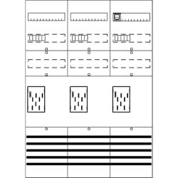 ABB Striebel & John BF37A3XXBM Zählerfeld 7RE 3Z...