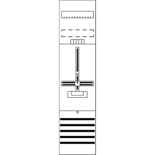 ABB Striebel & John DF17A1XB Zählerfeld 7RE 1Z 16Q vorverd. mit Zählerkreuz 16qmm