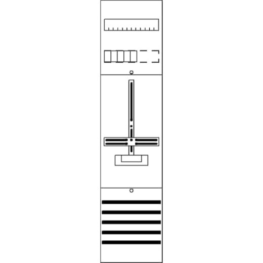 ABB Striebel & John DF17A1XC Zählerfeld 7RE 1Z 25Q vorverd. mit Zählerkreuz 25qmm
