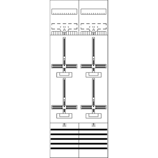 ABB Striebel & John DF29A4XS Zählerfeld 9RE 4Z 2Cu vorverdrahtet mit Zählerkreuz