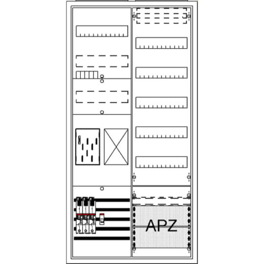ABB Striebel & John BA27BB5 Komplettschrank, AP BKE-I, A27 1Z1R1V5A2