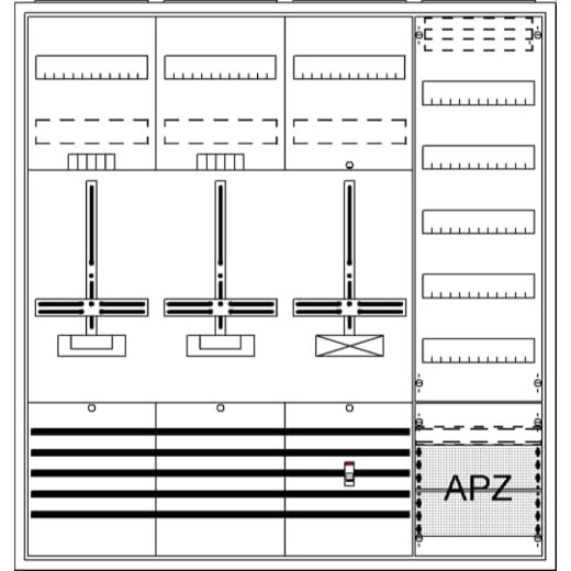 ABB Striebel & John DA47BH Komplettschrank, AP Dreipunkt, A47 2Z1S1V5A2