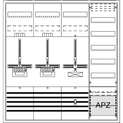 ABB Striebel & John DA47PH Komplettschrank, AP Dreipunkt, A47 2Z1S1V5A2