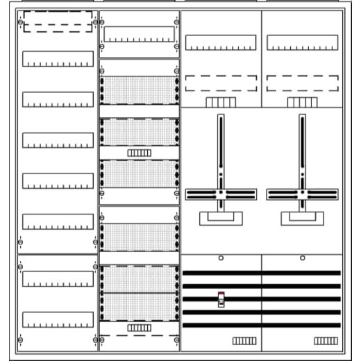 ABB Striebel & John DA47HHM Komplettschrank, AP Dreipunkt, A47 2Z1S1V7A3R3