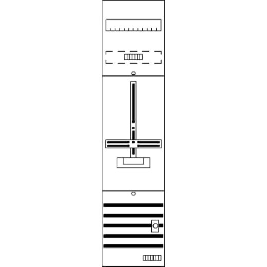 ABB Striebel & John DF17S04 Zählerfeld 7RE 1S vorverdrahtet mit Zählerkreuz