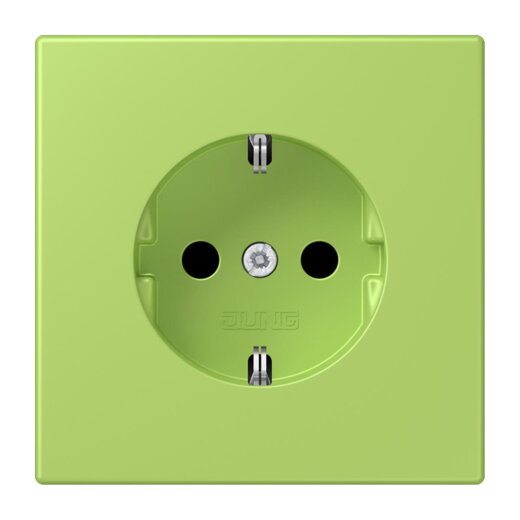 Jung SCHUKO Steckdose, 16 A 250 V ~, SAFETY+, Serie LS, vert clair LC1520KI221