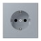 Jung SCHUKO Steckdose, 16 A 250 V ~, ohne Krallen, Serie LS, gris clair 59 LC1520N257