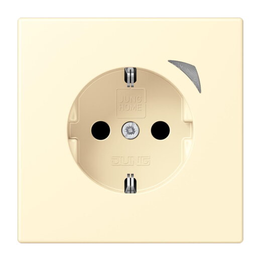 Jung HOME SCHUKO® Steckdose, 16 A 250 V ~, Schraubklemmen, mit Funktionsanzeige, SAFETY+, Thermoplast lackiert BTLC1521S201