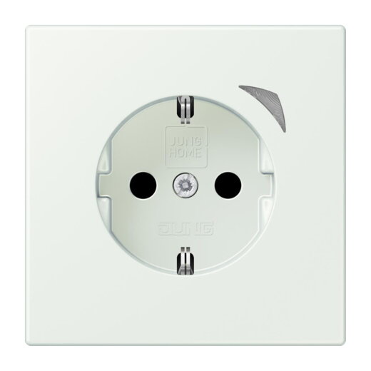 Jung HOME SCHUKO® Steckdose, 16 A 250 V ~, Schraubklemmen, mit Funktionsanzeige, SAFETY+, Thermoplast lackiert BTLC1521S210