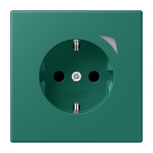 Jung HOME SCHUKO® Steckdose, 16 A 250 V ~, Schraubklemmen, mit Funktionsanzeige, SAFETY+, Thermoplast lackiert BTLC1521S216