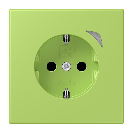 Jung HOME SCHUKO® Steckdose, 16 A 250 V ~, Schraubklemmen, mit Funktionsanzeige, SAFETY+, Thermoplast lackiert BTLC1521S221