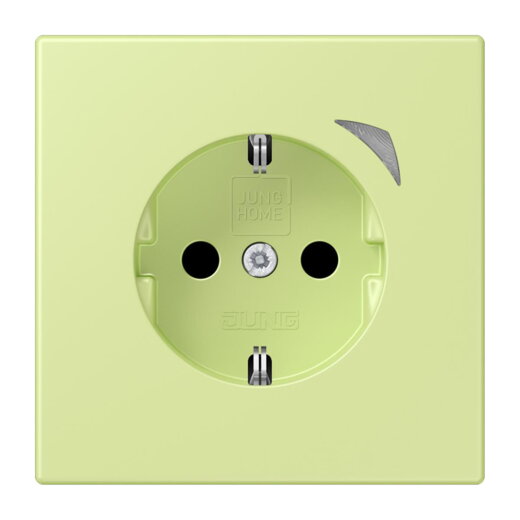 Jung HOME SCHUKO® Steckdose, 16 A 250 V ~, Schraubklemmen, mit Funktionsanzeige, SAFETY+, Thermoplast lackiert BTLC1521S222